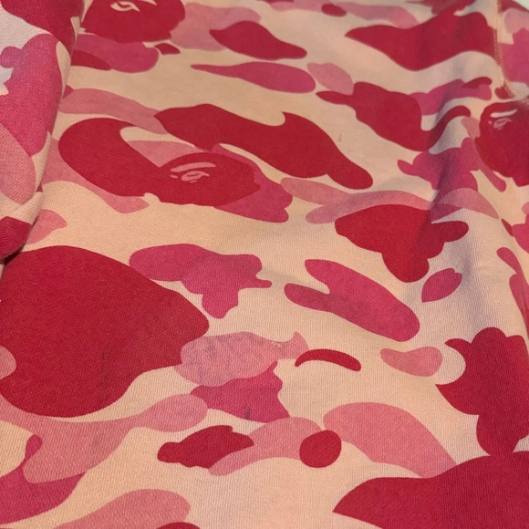 BAPE ABC pink Camo Stone Crewneck sweatshirt size medium - Picture 7 of 7